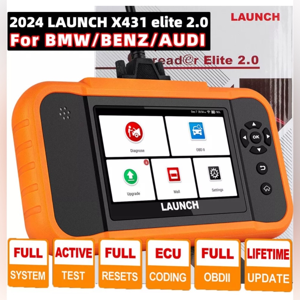 Launch Creader Elite 2.0 BBA For BMW/Mercedes-Benz/AUDI OBD2 Diagnostic Scanner